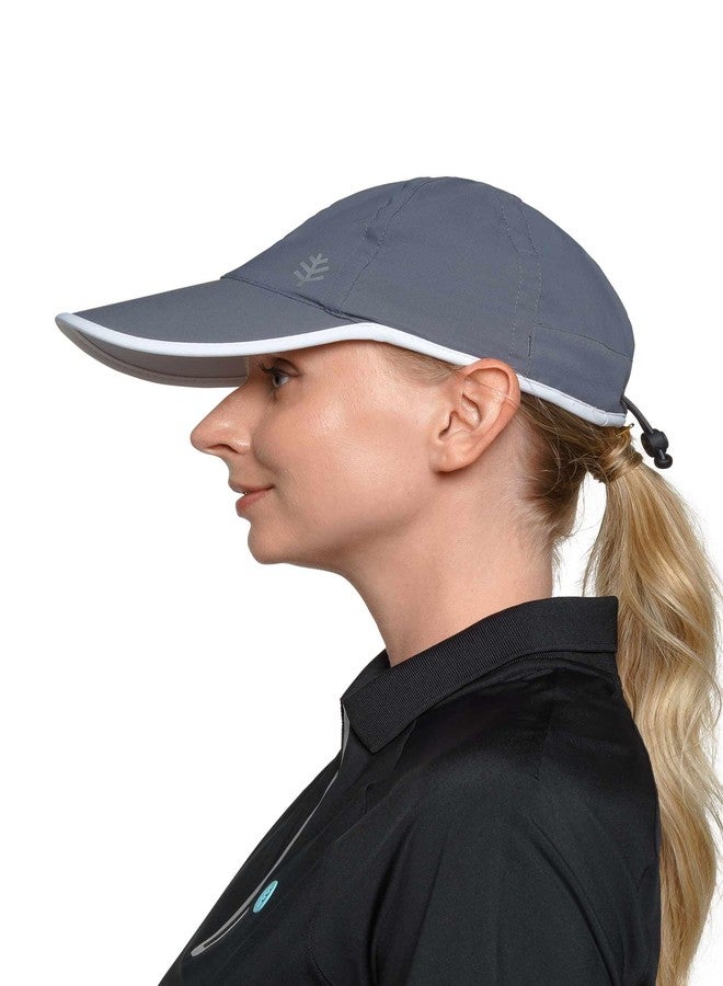 Coolibar Unisex Sport Cap - UPF 50+ Sun Protection - Lenny in Carbon/White - Image 2